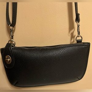 Joy Susan Women's Mini Crossbody: Black Clutch Faux Leather